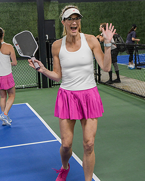 A member celebrating a point at Zero Zero Two